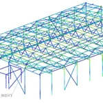 Напряжения в каркасе после усиления.